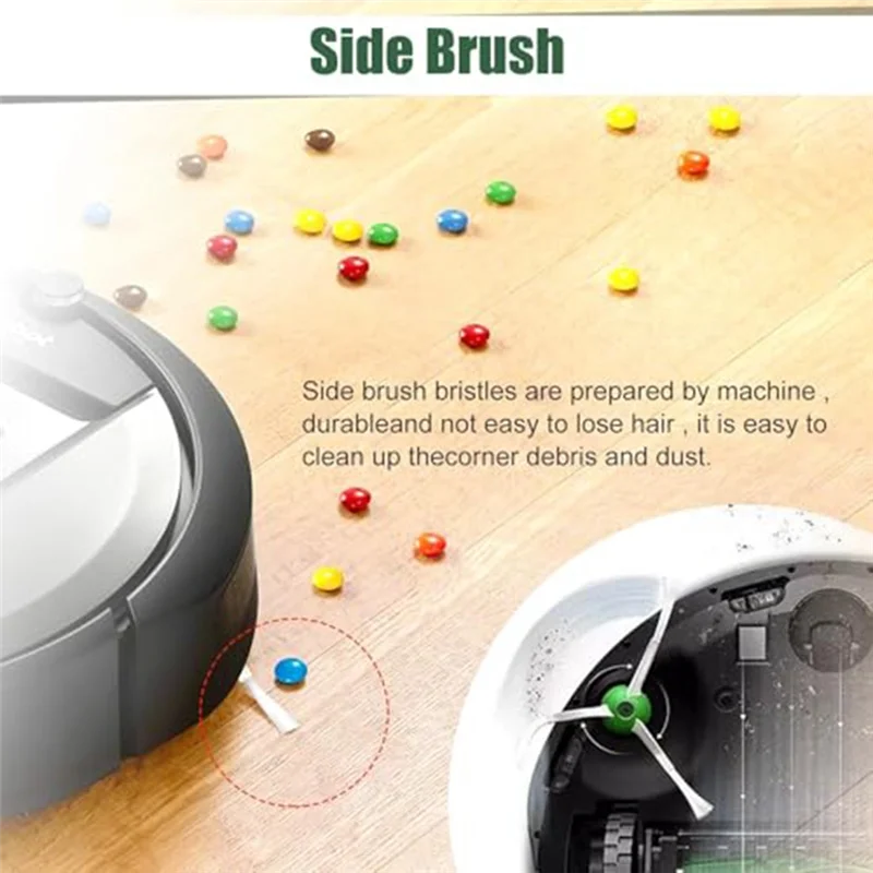 ABJN-For Irobot Roomba I7+ I3 I4+ I6 I6+ I8 I8+ Rubber Brushes Vacuum Cleaner Accessories