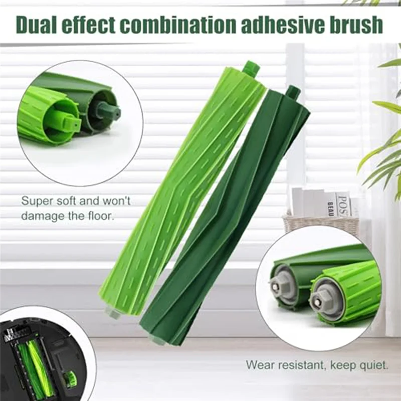 ABJN-For Irobot Roomba I7+ I3 I4+ I6 I6+ I8 I8+ Rubber Brushes Vacuum Cleaner Accessories