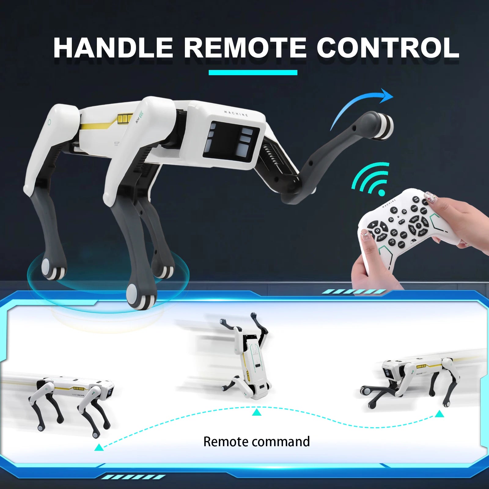 Intelligent AI RC Robot Dog Voice Dialogue APP Remote Control Programming Singing Dancing Machine Dog Kids Toys